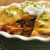 Speedy Layered Chicken Enchilada Pie